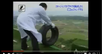 Saut à ski version pneu chez les Japonais